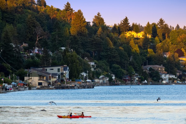 Kayaking on Puget Sound 